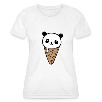 Panda Pocket Ice Cream - Frauen Funktions-T-Shirt - Weiß - Vorne - AI Model Female 172 dark (172cm)