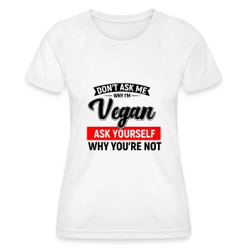 vegan - Frauen Funktions-T-Shirt - Weiß - Vorne - AI Model Female 172 dark (172cm)