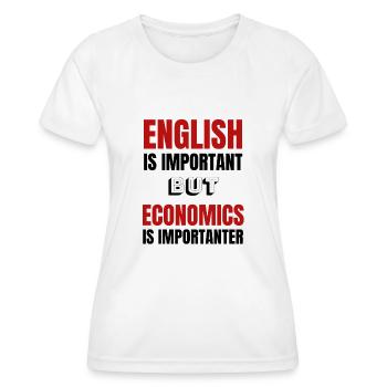 Economie Economie Bourse Marché Idée Cadeau - T-shirt sport Femme - blanc - Devant - AI Model Female 172 dark (172cm)