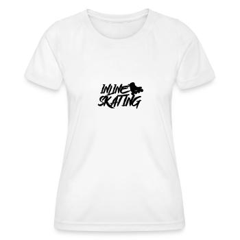 Inliner Skaten - Frauen Funktions-T-Shirt - Weiß - Vorne - AI Model Female 172 dark (172cm)