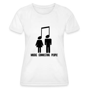 Music Connecting People - Frauen Funktions-T-Shirt - Weiß - Vorne - AI Model Female 172 dark (172cm)