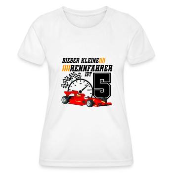 5. Geburtstag Rennfahrer - Frauen Funktions-T-Shirt - Weiß - Vorne - AI Model Female 172 dark (172cm)