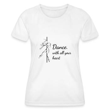 Pole Dance - T-shirt sport Femme - blanc - Devant - AI Model Female 172 dark (172cm)