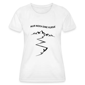 Nur noch eine Kurve - schwarz - Frauen Funktions-T-Shirt - Weiß - Vorne - AI Model Female 172 dark (172cm)