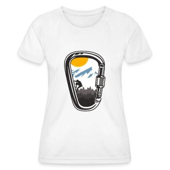 Climbing in the mountains - Women's Functional T-Shirt - white - Front - AI Model Female 172 dark (172cm)