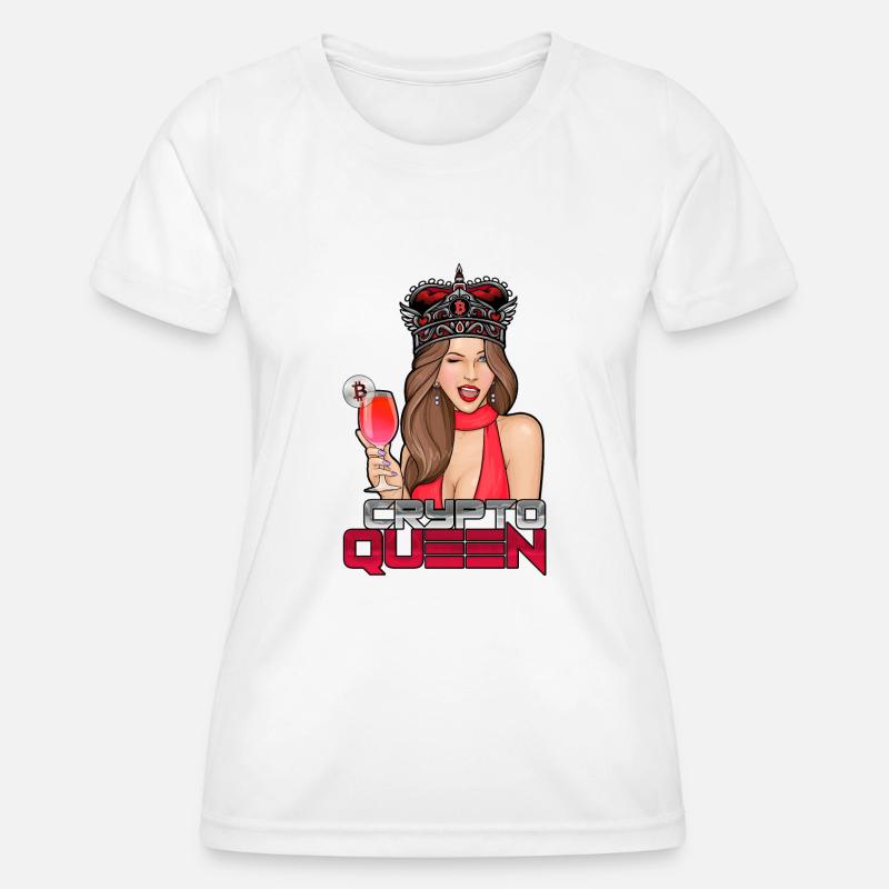 Crypto Queen - Women's Functional T-Shirt - white