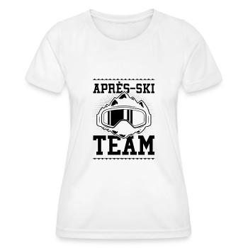 Après Ski Team - Frauen Funktions-T-Shirt - Weiß - Vorne - AI Model Female 172 dark (172cm)