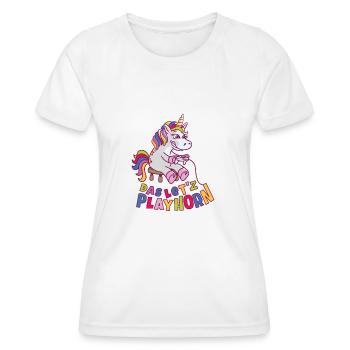 Let's Playhorn - Women's Functional T-Shirt - white - Front - AI Model Female 172 dark (172cm)