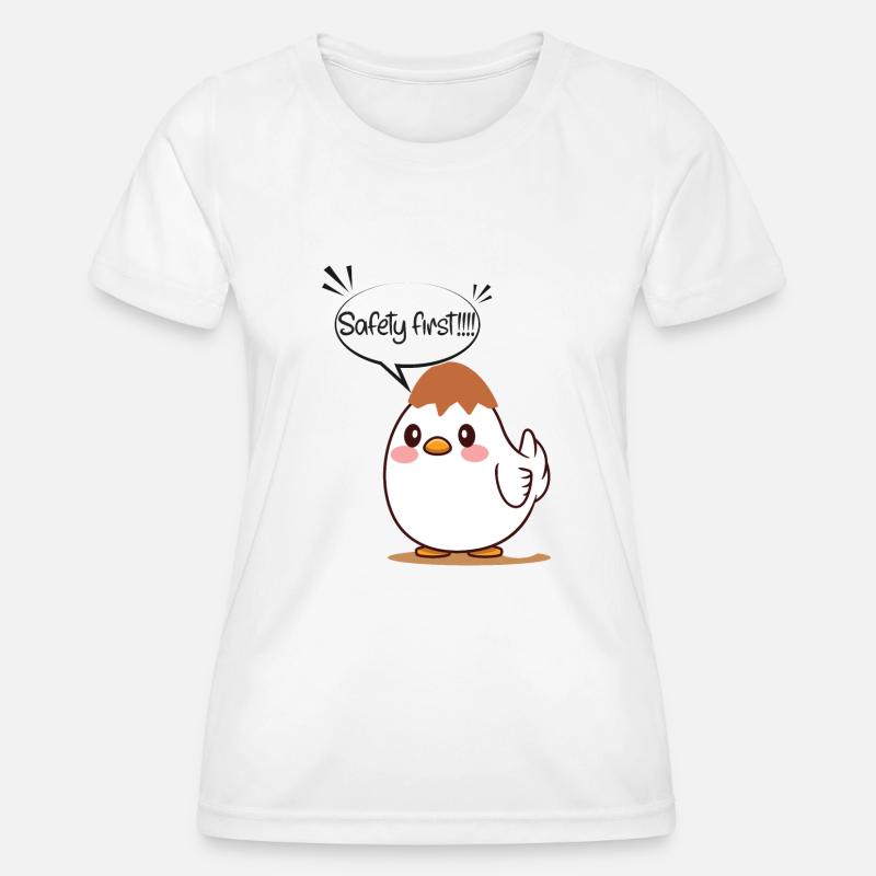 Eggs Helmet - Women's Functional T-Shirt - white