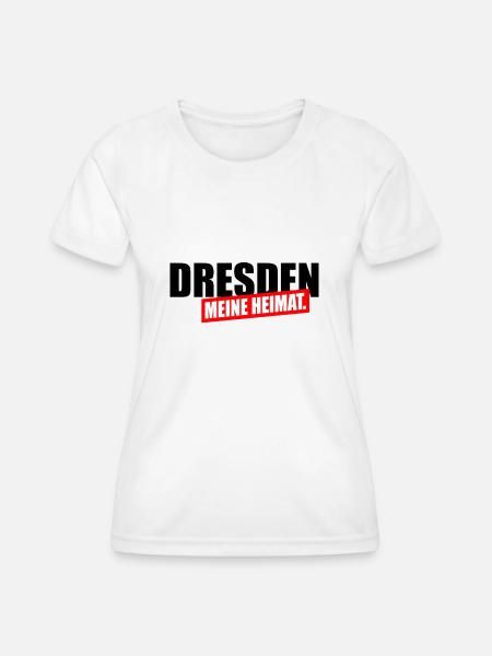Dresden meine Heimat - Frauen Funktions-T-Shirt - Weiß