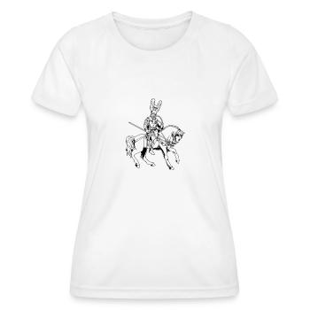 Decurio auf Pferd - Römischer Offizier - Frauen Funktions-T-Shirt - Weiß - Vorne - AI Model Female 172 dark (172cm)