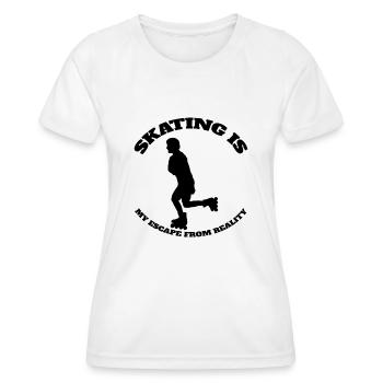 Patinage à roulettes Patinage à roues alignées Patineur à roues alignées Cadeau - T-shirt sport Femme - blanc - Devant - AI Model Female 172 dark (172cm)
