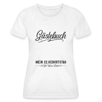 22. Geburtstag Gästebuch - Frauen Funktions-T-Shirt - Weiß - Vorne - AI Model Female 172 dark (172cm)