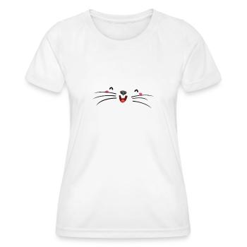 Mignon visage de taupe blanche - T-shirt sport Femme - blanc - Devant - AI Model Female 172 dark (172cm)