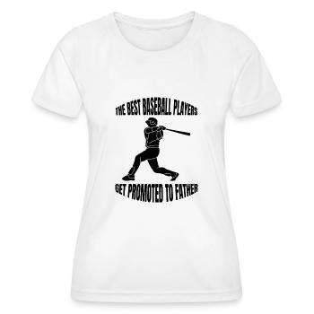 Baseballliebhaber Baseball Vater Baseballspiel Dad - Frauen Funktions-T-Shirt - Weiß - Vorne - AI Model Female 172 dark (172cm)