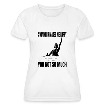 Schwimmerin Schwimmer Schwimmverein Frau Schwimmen - Frauen Funktions-T-Shirt - Weiß - Vorne - AI Model Female 172 dark (172cm)