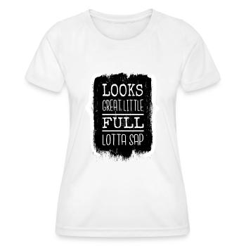 christmas humor happy beards dinosaur moon - Frauen Funktions-T-Shirt - Weiß - Vorne - AI Model Female 172 dark (172cm)