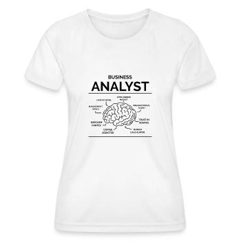 Business analyst - Women's Functional T-Shirt - white - Front - AI Model Female 172 dark (172cm)