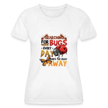 Recherche d’insectes - T-shirt sport Femme - blanc - Devant - AI Model Female 172 dark (172cm)