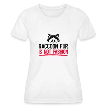 Raccoon Animal Welfare Animal Rights Activist - T-shirt sport Femme - blanc - Devant - AI Model Female 172 dark (172cm)