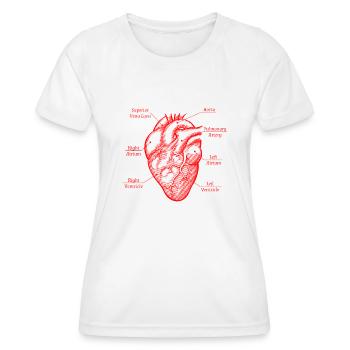 Parts Of Heart - Women's Functional T-Shirt - white - Front - AI Model Female 172 dark (172cm)