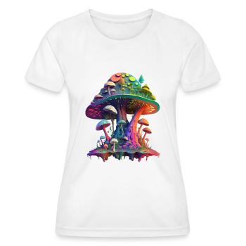 CHAMPIGNONS TRIPPY - T-shirt sport Femme - blanc - Devant - AI Model Female 172 dark (172cm)
