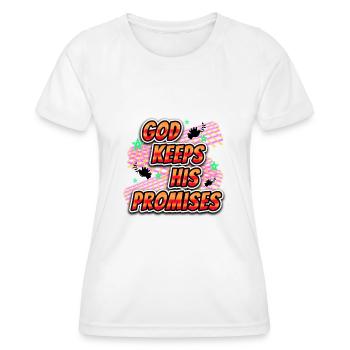 God Keeps His Promises - Frauen Funktions-T-Shirt - Weiß - Vorne - AI Model Female 172 dark (172cm)