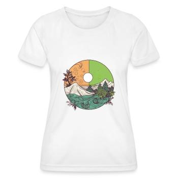 nature merveilleuse - T-shirt sport Femme - blanc - Devant - AI Model Female 172 dark (172cm)