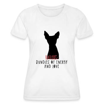 Ratlers: bundles of energy and love - Women's Functional T-Shirt - white - Front - AI Model Female 172 dark (172cm)
