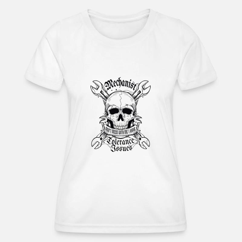 Skull and power tools - Women's Functional T-Shirt - white