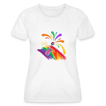Drinks full of colors pride - Women's Functional T-Shirt - white - Front - AI Model Female 172 dark (172cm)