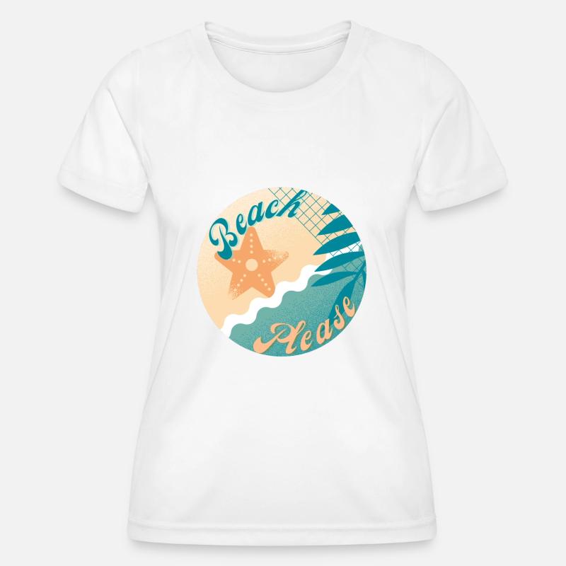 Beach please - Women's Functional T-Shirt - white