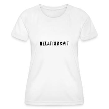 RelationShit Relation Stress relationnel - T-shirt sport Femme - blanc - Devant - AI Model Female 172 dark (172cm)