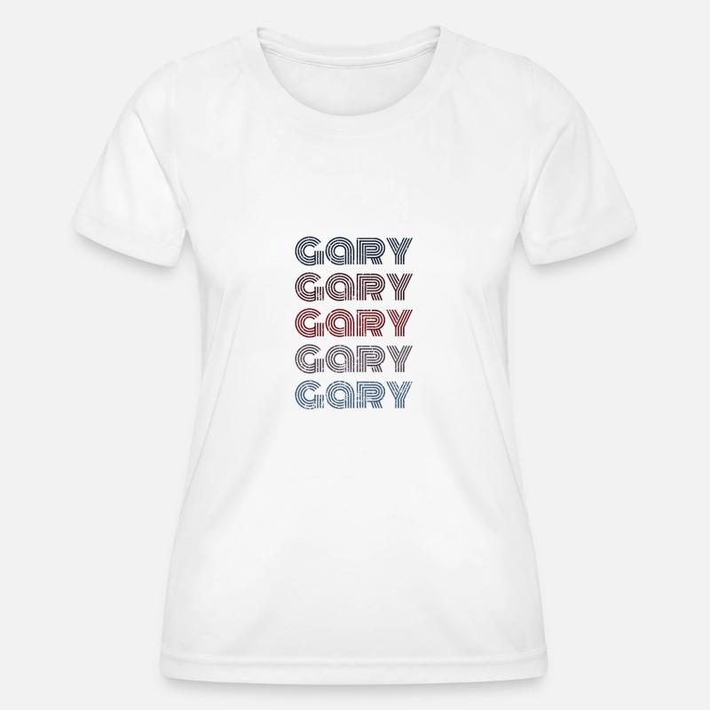 70s Retro Name Vintage Personalized Gary - Women's Functional T-Shirt - white