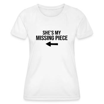 Mein Fehlendes Stück Mein Rätsel - Paar - Frauen Funktions-T-Shirt - Weiß - Vorne - AI Model Female 172 dark (172cm)
