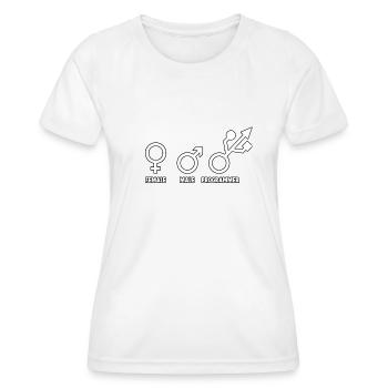 Entwickler Admin Coder Programmierer Informatiker - Frauen Funktions-T-Shirt - Weiß - Vorne - AI Model Female 172 dark (172cm)