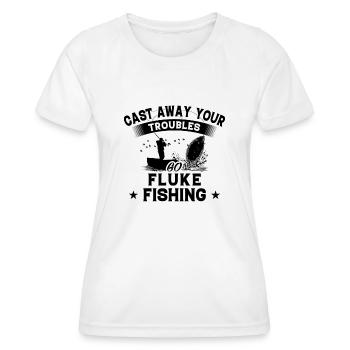 Throw Away - Fish River - Women's Functional T-Shirt - white - Front - AI Model Female 172 dark (172cm)