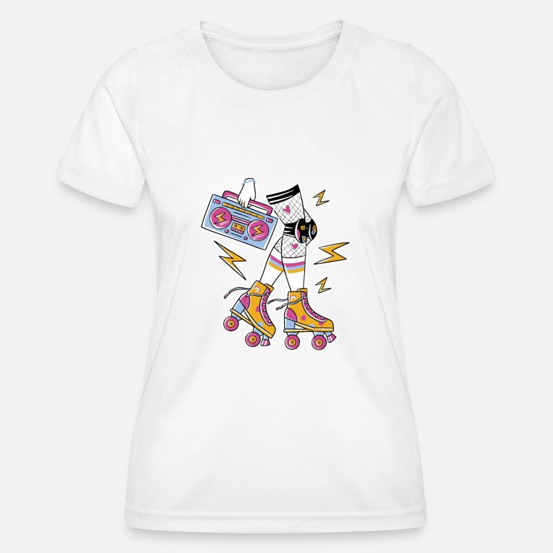Retro Rollers Groove Vibes - Women's Functional T-Shirt - white
