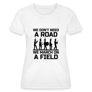 Blaskapelle Sprüche Lustige Marschinstrumente - Frauen Funktions-T-Shirt - Weiß - Vorne - AI Model Female 172 dark (172cm)