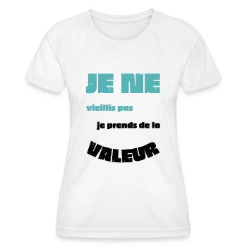 Men's, Women's, Humorous, Humorous T-Shirt Gift - Women's Functional T-Shirt - white - Front - AI Model Female 172 dark (172cm)