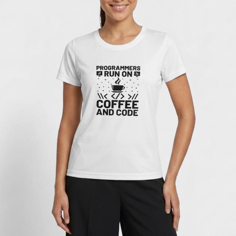 Café Codage Programmeur Codeur Développeur Nerd Coff T-shirt sport Femme