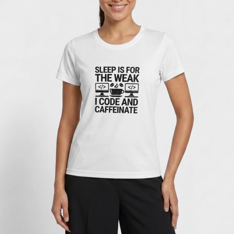Kaffee-Codierung Programmierer Programmierer Entwickler Nerd Coff Frauen Funktions-T-Shirt
