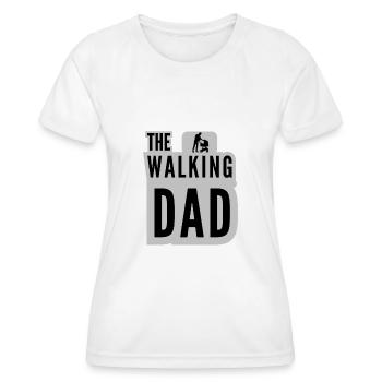 The Walking Dad Stroller Baby Black Grey - Women's Functional T-Shirt - white - Front - AI Model Female 172 dark (172cm)