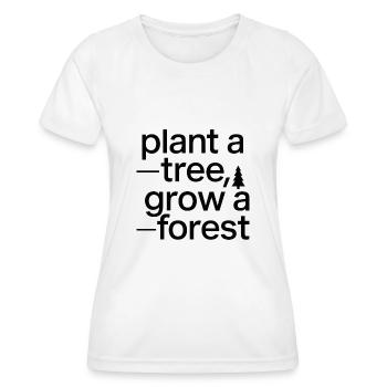 PLANTER UN ARBRE FAIRE POUSSER UNE FORÊT - T-shirt sport Femme - blanc - Devant - AI Model Female 172 dark (172cm)