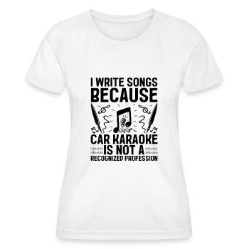 Musiker Songwriter Sänger Musiker Musik Musik Pr - Frauen Funktions-T-Shirt - Weiß - Vorne - AI Model Female 172 dark (172cm)