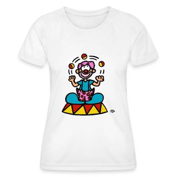 Un clown - T-shirt sport Femme - blanc - Devant - AI Model Female 172 dark (172cm)