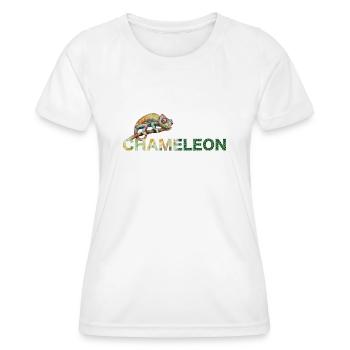 Chamäleon Caméléon - T-shirt sport Femme - blanc - Devant - AI Model Female 172 dark (172cm)