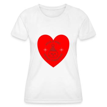 Meowy Christmas – Funny Cat Christmas Design - Women's Functional T-Shirt - white - Front - AI Model Female 172 dark (172cm)