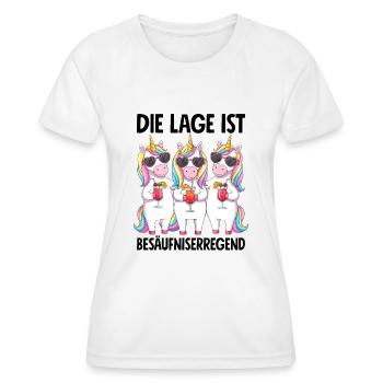 La situation est l’ivresse - T-shirt sport Femme - blanc - Devant - AI Model Female 172 dark (172cm)