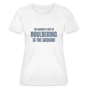 Bouldern Boulderer Boulder - Frauen Funktions-T-Shirt - Weiß - Vorne - AI Model Female 172 dark (172cm)